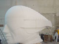 construction tête polystyrène vue de profil
