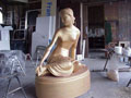 Aspect fini de la sculpture en polystyrène